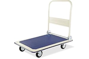 G-RACK Heavy Duty Folding Industrial Platform Trolley with Anti-Puncture Tyres - 150kg Load Capacity - 5 Year Warranty