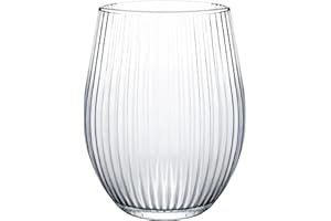 KONZEPT Geriffelte Gläser Set 4 teilig, 500 ml, Trinkgläser, Wassergläser spülmaschinenfest