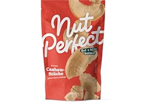 ‎NUT PERFECT BUT A BITE BETTER! Nut Perfect | Cashew-Stücke | naturbelassen | mild im Geschmack | kürzere Transportwege durch Anbau und Verarbeitung vor Ort | Unterstützung einer Initiative für Frauen in Cashew-Kooperativen | 100g
