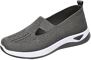 KEIZHUONIQIU Orthopädische Schuhe Damen Sneaker Leicht Schuhe ohne Schnürung für Damen Handsfree Slip On Walkingschuhe Orthopädische Turnschuhe Atmungsaktiv Bequeme Erhöhte Dämpfung und Entlastung der Füße