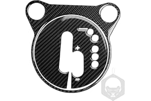 RRX Copertura per pannello interno in fibra di carbonio, compatibile con Nissan 370Z 370Z Z34 2009-2022 (telaio per cruscotto cambio 7, nero carbonio)