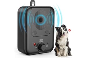 SUUWEE 3 Levels Dog Barking Deterrent Devices,33 FT Automatic Anti Barking Devices Ultrasonic Dog Barking Control Devices - Rechargeable Stop Deterrent Stop Small Large Dogs Barking.