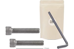 Set mit 2 Vis 1/4 1 Puce + Kern Amboss Vis Americaine de Longueur 25 mm 25 mm 1" Pas de Vis Standard Typ Kodak pour Accessoire Photo - Adaptout Marke Française