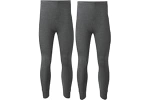 PANZY Pack of 2 Men's Thermal Trousers Long Johns Warm Underwear Baselayer, S M L XL XXL Thermals