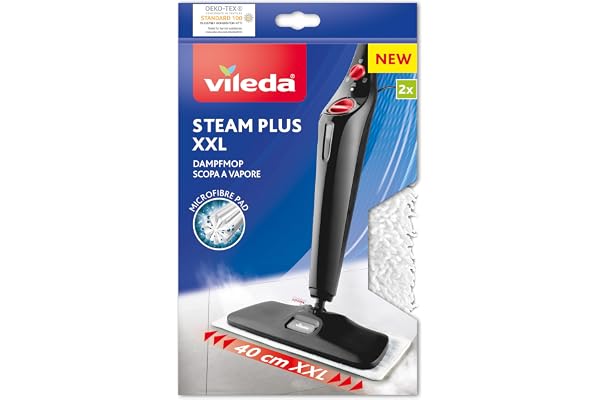 Vileda Steam XXL Ångmopp Refill, 2 stycken refilldynor i mikrofiber