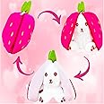 LOOPYTOTS Bunny Rabbit Soft Toy Huggable Cute Carrot Strawberry Plush & Stuffed Toy Pillow Doll(30cm, Rabbit)