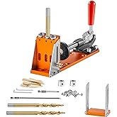VEVOR Hidden Hole Jig Kit with Wrench and Square Drive Bits Drilling Jig with Spikes Aid for Drilling Hidden Holes for Drilli