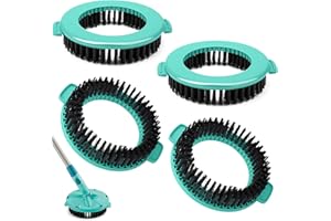 PUASOK 4 Piezas para Leifheit Clean Twist Disc Mop Ergo Spin Fregona Cepillo de Fregado Cabezal de Repuesto, para Leifheit Recambios Fregona, para Todo Tipo de Suelos