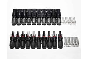 LOWENERGIE Solar Connector plugs 1000V DC Male & Female Set TUV waterproof (10 Pairs)