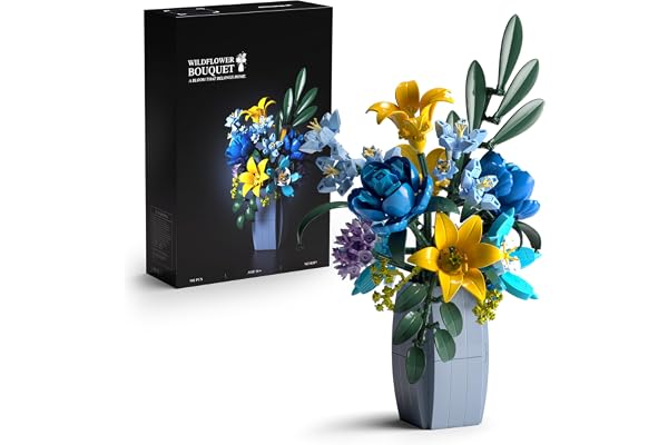 Nifeliz Botanicals Fleurs Sauvages Set De Construction pour Adultes, Bouquet De Fleurs Convient pour La Décoration du Bureau à Domicile, Décoration & Cadeau (902 Pièces, NF10337)