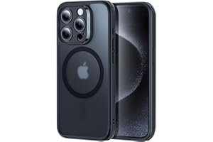 ESR Zestaw pokrowców do iPhone 15 Pro (5 w 1), przezroczyste matowe etui z folią ochronną na wyświetlacz i ochroną aparatu, kompatybilne z MagSafe, wojskowa ochrona norm, seria Classic, matowa czerń