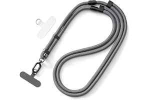 MORSUNBELA Cordon Telephone Portable, 3 en 1 Réglable Tour de Cou Telephone Portable ou Cordon Téléphone (17 à 80 cm), Compatible avec les Coques de Téléphone, pour le Quotidien, Voyages