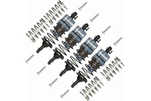 TOOMOD 1/10 55MM RC Oil filled Shock Absorbers kit for Tamiya TT-01 TT-02 WR-02 M05 M06 TA05 1:10 On Road Car Upgrades Replace Parts (Grey)
