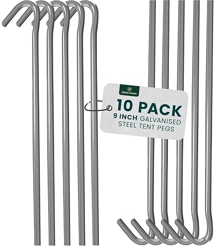 24 Picchetti Da Tenda In Plastica Gialli | 225 Mm | Resistenti Per Campeggio, Roulotte E Giardino