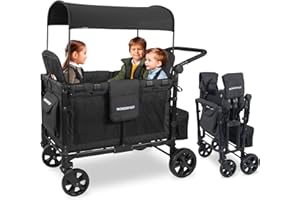 WonderFold W4 Elite Stroller Wagon Volcanic Black