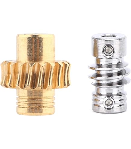 Wormwiel En Worm 0.8M Precisie Turbine Wormwiel Set 1:20/30/40/50/60 tanden Rvs Worm Koperen Gear Accessoires (Color : Worm 6mm, Size : 20 Teeth-6mm