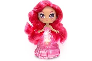 Skyrocket Crystalina Dolls - Rose Quartz, Girls Collectable Toy with Colour Changing LED Dress and Amulet Necklace, Suitable for Girls and Boys Age 3 and Above