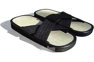 cinius Sandales japonaises Zori Avec Semelle Intérieure En Tatami Goza