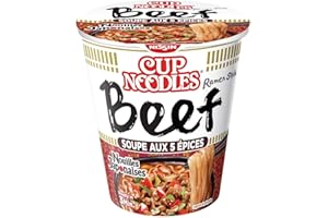 NISSIN Nouilles Japonaises - Saveur Spices Beef -1 carton de 8 cups de 64g