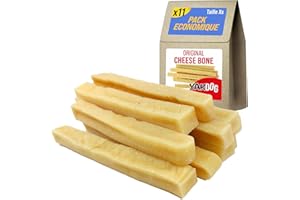 YAKDOG - Bâtonnets Fromage pour Chien - Friandises à Mâcher Longue Durée - 100% Naturel - Traditionnelle Himalaya - Fabriqué en Belgique - Taille XS - Grand Format (Lot de 11)