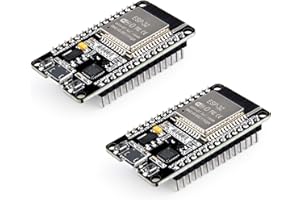 ‎ELEGOO ELEGOO ESP32 płyta rozwojowa micro USB, 2,4 GHz Dual Mode WiFi + Bluetooth Dual Core mikrokontroler do Arduino IDE, obsługa AP/STA/AP+STA, chip CP2102, 2 sztuki
