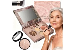 MEITREND 3 Pcs Baked Starter Kit, All-in-one Makeup Set Gift Surprise, Includes Baked Balance Foundation & Multi-Functional Makeup Palette & Retractable Brush, Make up Gifts For Women(Set 02)