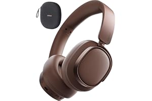 Edifier ES850NB Casque Supra-auriculaire sans Fil à réduction de Bruit, Hi-Res Audio, LDAC, 92H d'autonomie, Bluetooth 5.4&Multipoint, AI Call Noise Reduction, Touch Control, Foldable Design - Marron