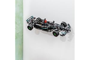Brickify Soporte de pared compatible con Lego Technic Mercedes W14e 42171 - Muestra tu coche de forma segura - Fabricado en el Reino Unido - Juego LEGO no incluido