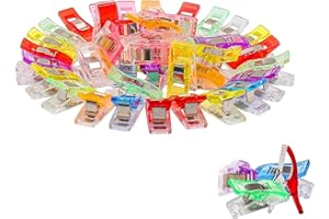 50 PCS Pinces à Coudre, Pince Couture Tissu, Pince Couture Clip Multifonctionnelles, Pinces de Bricolage pour la Couture, Pince Couler Clip, Clips Pinces en Plastique Couleurs Assorties