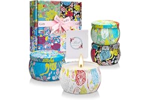 YMING Candles Gifts for Women,4 Pack Scented Candles Set for Birthday,5.56OZ Soy Wax Candle Gift for Female Friend,Long Burning Aromatherapy Present for Weding,Birthday,Party,Home Deco,Old