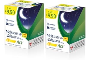 LINEA ACT Melatonina Act + Forte 5 Complex e Valeriana, Integratore Alimentare a Base di Melatonina, Valeriana + 5 Complex, 1 Confezione Bipack da 120 Compresse
