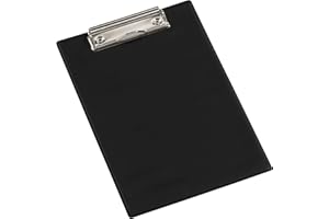 Viquel - Portabloque A5 con pinza de metal para guardar documentos, color negro