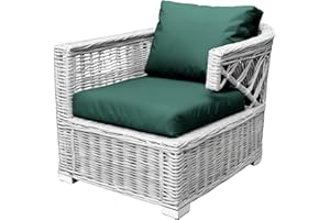 Kosiproducts Replacement Rattan Seat Pads Water Resistant for Outdoor Patio Garden Seating [Bottle Green, Seat Only 58x54x7]