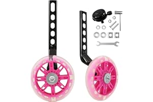 TenFans Ruedines Bicicleta Infantil Universal,Destello Bicicleta Estabilizador Ruedas,Bicicleta Infantil Ruedines,Estabilizador de Bicicleta