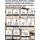 Swart 11 Par&ccedil;a Ev Tipi Aile Dikiş Makinesi Ayak Seti Singer Janome Pfaff Zetina