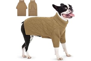 AOFITEE Pull Chien Grande Taille, Hiver Pull de Noël à Col Roulé pour Chiens avec Manches, Vêtement Noel Chien de Petite et Moyenne Taille pour Automne Hiver, Pull-Overs Epais et Chaud Labrador