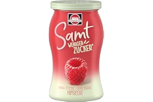 Schwartau Samt Weniger Zucker Himbeere, zuckerreduzierter Fruchtaufstrich, 255g
