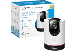 Tapo C225 - IA Cámara Vigilancia 360°, 2K QHD,Inteligente de IA, Visión Nocturna, Audio Bidireccional, Detección Movimiento, 