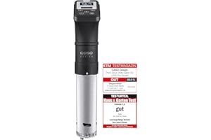 ‎CASO CASO SV 1200 Pro Smart - Sous Vide Garer - Präzise Temperaturregelung bis 90 °C in 0,5°C Schritten, komplett wasserfest, Sous Vide Stick mit der CASO Control App steuerbar, erwärmt bis zu 30 Liter