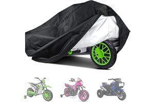 Kids Motorcycle Bike Cover - Waterproof Oxford Fabric Toddler Motorcycle Cover, Protection Universal Children's Electric Kids Motorcycle Cover - Universal Fit, Water Resistant (41 x 25 x 33 Inches)