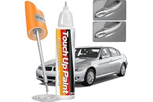 GALITOON Lackstift Auto, Autolackreparatur, 2-in-1-Autolackstift, schnelle und einfache Lösung zur Reparatur kleinerer Autokratzer, 0,8 fl oz Lackstift Weiß (Silber)