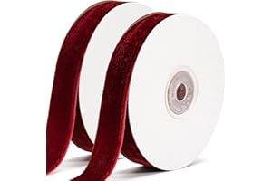 BAFIWU Samtband Rot 20mm x 18m Schleifenband Weihnachten, Satinband für Geschenkverpackung, Weihnachtsdeko, Dekoband und Basteln (Rot)