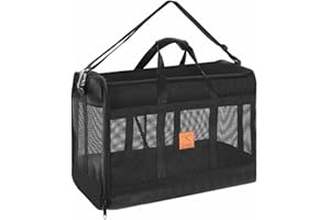 Granori Hundetasche 55x40x23 cm Flugzeug Hundetransporttasche/Hundetragetasche | Leichte Tiertransporttasche für Hund & Katze bis 15 kg | Große Tier Box Tasche für z. B. Eurowings & Lufthansa Flug