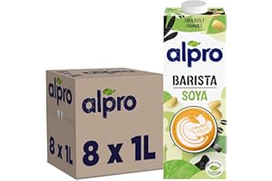 Alpro Bebida Vegetal de Soja Barista - Pack de 8 x 1L