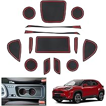 Tappetini Antiscivolo Per Toyota Yaris Cross 2021-2024 - Set In Gomma Per Console E Porta, Colore Blu - Foto 9