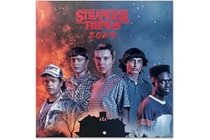 Grupo Erik - Calendrier Mural 2024 Stranger Things | Calendrier Mensuel 30 x 60 cm, Certifié FSC, en Français