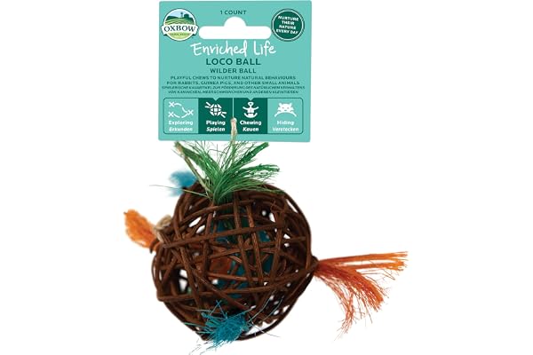 Oxbow Enriched Life Balle Folle - Jouets pour Lapins, Cochons d'Inde, Hamsters, Rats