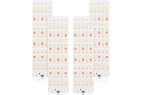 JKOKPMG 540 LED Lampe de culture à à spectre complet, pack de 4 lampes pour plantes, lampe de croissance pour plantes avec minuterie 3/9/12H, 10 types de luminosité pour plantes d'intérieur