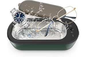 BUBBACARE Nettoyeur à Ultrasons, 300ml Ultrasonic Cleaner 47kHz Nettoyeur sonique, Portable Nettoyeur de bijoux avec 4 modes de nettoyage, Nettoyeur Ultrasons Lunettes pour dentaires/Collier/BAGUES/Regarder