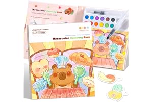 GESBOOLE Paint with Water Coloring Books for Kids Ages 3-5, 4-8 – Cute Coloring Book for Teens,Arts and Crafts for Kids Ages 3 4 5 6 7 8+, Birthday Gift Toys for Girls Boys,Travel Toys-Capy
